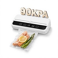 Machine de mise sous vide automatique transfrontalière 100W alimentée en courant continu pour la conservation des aliments domestiques et l'extraction d'air, scellage plastique