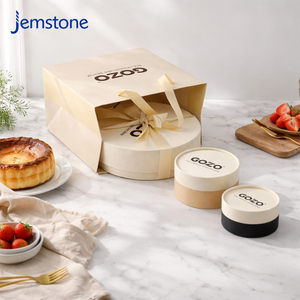 Caja de Regalo de Cartón para Pastel Vasco de Lujo Personalizada, Cilindro para Pastel de Queso, Bolsa de Papel Kraft Reciclable, Tubo de Papel de Grado Alimenticio para Envasado - Product Image 6