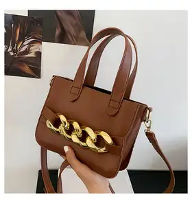 2022 Large Fashion Designer Vintage Thick Chain Hardware Decoration Ladies Handbags