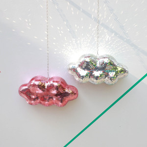 Laser Mirror Disco Ball Hanging Decoration Disco Clouds for Wedding Ceilling Hanging Christmas Ornaments