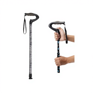 Wholesale Elderly Adjustable Walking Cane with One-push Button Medical Disabled Aluminum Alloy 350LB Load Capacity - Product Image 4