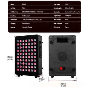 Panel de terapia de luz roja LED profesional AZURE para el hogar, belleza Facial, cuidado de la piel, salón de Sauna <span class=keywords><strong>Solarium</strong></span> con enchufes IT CN adecuados - Product Image 2