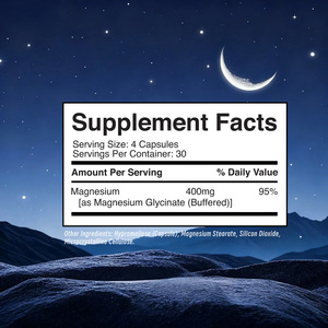 Capsules de glycinate de magnésium de haute qualité, complément alimentaire, compatible végétalien, améliore la santé du sommeil - Product Image 2