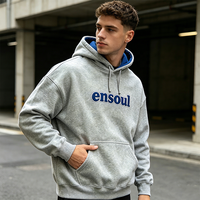 Maßgeschneiderter Gewaschener 420GSM Schwergewichtiger French Terry Oversize Drop-Shoulder Pullover, Private Label Stickerei Logo Streetwear Hoodie
