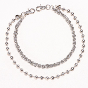 Double Layered <b>Trouser</b> <b>Chain</b> Silver Bead Denim Waist <b>Chain</b> For Men's Jeans Hip Hop Style Straight Leg Pants Accessory - Product Image 3