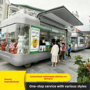 Boutique de thé au lait de pomme créative contemporaine à la mode du fabricant Kiosque de café de rue commercial extérieur Magasin pop-up Villa Gym - Product Image 6