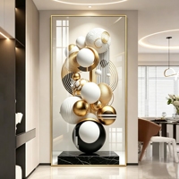 Décoration Murale Moderne HD en Gros : Peinture Abstraite Tridimensionnelle en Porcelaine de Cristal pour Hôtels et Maisons – Combinaison Tendance