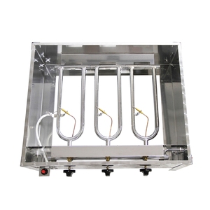 BSCI ISO9001 profesional 2-llama cepillado Gas Mesa barbacoa parrilla moderna para jardín al aire libre <span class=keywords><strong>Gastro</strong></span> Gas barbacoa lista CE LFGB - Product Image 5