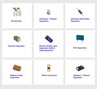 Condensadores Electrolíticos de Película Cerámica, Varios Tipos de Capacitancia y Voltaje para Circuitos Electrónicos, Redes de Aluminio-Polímero