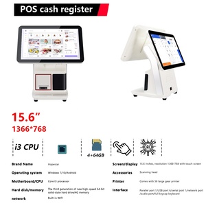 เครื่อง POS แบบตั้งโต๊ะเชิงพาณิชย์ หน้าจอสัมผัสขนาด 15.6 นิ้ว เครื่องบันทึกเงินสดแบบออลอินวัน พร้อม WIFI ในตัว เครื่องพิมพ์ใบเสร็จขนาด 58 มม. สำหรับธุรกิจค้าปลีก - Product Image 6
