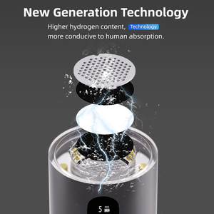 पोर्टेबल 230 एमएल हाइड्रोजन जल जनरेटर 6000ppb रिचार्जेबल कप स्टेनलेस स्टील आवास के लिए इलेक्ट्रिक - Product Image 5