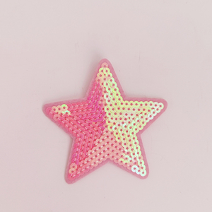 Patchs en tissu brodés thermocollants personnalisés 3D en sequins roses 5 étoiles pour sacs, chapeaux et vêtements DIY - Product Image 4