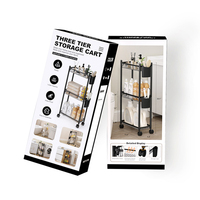 Chariot de cuisine mobile multi-niveaux en gros, étagère de rangement roulante pour espaces étroits, idéal pour organiser fruits, légumes et épices