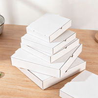 Boîte à pizza sur mesure avec logo personnalisé imprimé, en carton ondulé, emballage à emporter, finition mate et gaufrage