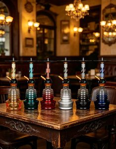 Colored Glass <b>Hookah</b> Modern Shisha <b>Pipe</b> Transparent Base Bowl Stand for Lounge Bar Home Use - Product Image 3