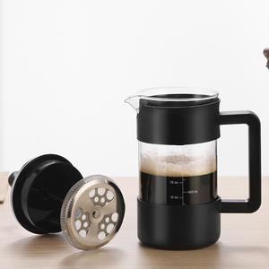 Kingze 1000ml Cafetera Prensa <span class=keywords><strong>Francesa</strong></span> Émbolo de café portátil Resistente al calor Vidrio de borosilicato Barista Prensa de café francés - Product Image 3