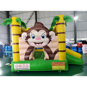 Brincolín Inflable Comercial con Temática de Animales de la Selva y Mono, con Soplador, para Alquiler en Fiestas y Eventos - Product Image 3