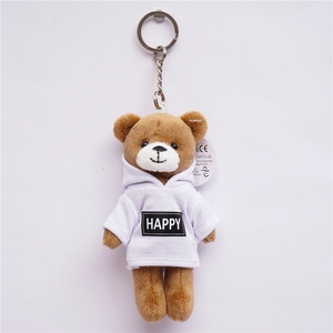 Nouveau porte-clés ours en peluche avec t-shirt, cadeau pour enfants, jouets en peluche, pendentif de sac, animaux en peluche créatifs, cadeaux promotionnels - Product Image 5