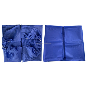 ECOMA Ensemble <span class=keywords><strong>de</strong></span> <span class=keywords><strong>linge</strong></span> <span class=keywords><strong>de</strong></span> <span class=keywords><strong>lit</strong></span> <span class=keywords><strong>jetable</strong></span> 3 pièces en SMS non stérile 35g, bleu foncé, qualité médicale, personnalisable - Product Image 1