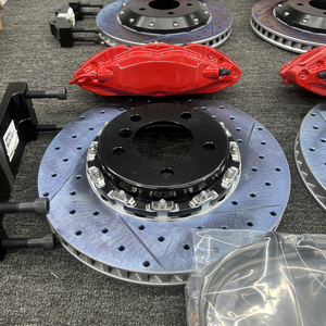 Kit de disques de frein à 4 pistons rouges de 330 mm et étriers à 4 pots de 330 mm, disques en 2 parties pour E34 E39 E60/E61 F90 - Product Image 3