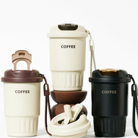 Mug à café isotherme en acier inoxydable de 13 oz, gobelet isotherme à double paroi en acier inoxydable pour le bureau et la maison