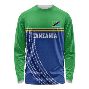 T-shirt vintage de l'équipe nationale de football de <span class=keywords><strong>Tanzanie</strong></span> personnalisé en gros maillots à manches longues chemises de sport chemises légères respirantes - Product Image 4