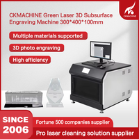 Machine de gravure laser verte 3D à 5 axes pour verre, bois, MDF, papier - CNC prend en charge les formats LAS/DXF