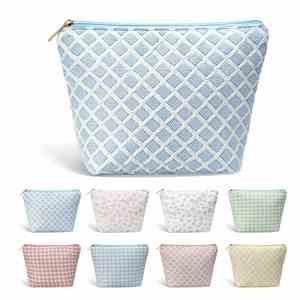 Bolsa de Maquillaje Grande de Lujo con Compartimentos, Borlas y Cuero Vegano, Fácil de Transportar, para Organización de Cosméticos y Cuidado de la Piel - Product Image 1