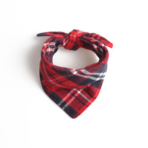 Double Layer <strong>Plaid</strong> Dog <strong>Bandana</strong> Print Pet Cat Dog Scarf <strong>Bandana</strong> - Product Image 3