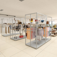 Styles multiples supports d'affichage pour t-shirts/robes vêtements boutique magasin présentoirs pour vêtements boutique idées de design d'intérieur