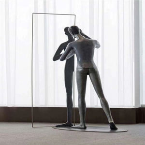 Lampe sur pied en forme de statue humanoïde, décoration de hall, villa, sculpture, porte du paradis, lampe de sol, ornement de porte du ciel - Product Image 3