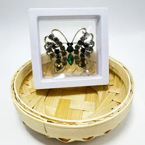 Cao cấp tùy chỉnh bán buôn Ladies Trâm bướm thủy tinh hình kim cương cho tiệc bên Corsage Khuy măng sét pins khóa