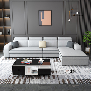 Nuovo arrivo <span class=keywords><strong>moderno</strong></span> divano in tessuto nordico senza lavaggio tessuto tecnico piccoli appartamenti Casual <span class=keywords><strong>soggiorno</strong></span> modulare staccabile - Product Image 4