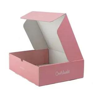 Ventes directes d'usine prix raisonnable enveloppe de maquillage kraft boîte rose vif papier envoi boîte d'emballage cadeau pour cheveux