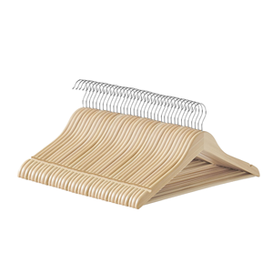 Perchas de Madera Ecológicas Premium Antideslizantes para Ropa, Perchas de Madera Maciza para Abrigos y Trajes, Organizador de Armario, Logotipo Personalizado para Boutique y Hotel - Product Image 1