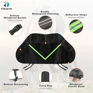 Accessoires <span class=keywords><strong>de</strong></span> caravanes et <span class=keywords><strong>de</strong></span> camping-cars Design réfléchissant <span class=keywords><strong>Housse</strong></span> <span class=keywords><strong>de</strong></span> <span class=keywords><strong>protection</strong></span> <span class=keywords><strong>de</strong></span> vélo noire pour <span class=keywords><strong>2</strong></span> <span class=keywords><strong>vélos</strong></span> avec poche coulissante - Product Image 4