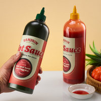 Bouteille pulvérisateur en PET vert mat de qualité alimentaire 500ml 750ml 1000ml |   Emballage personnalisé pour sauce à l'huile d'olive, distributeur avec bouchon à vis