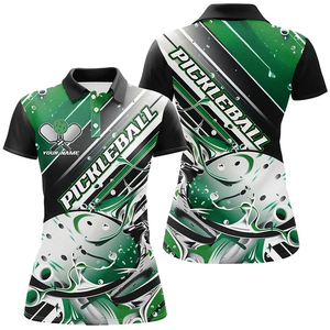Nuevo diseño de manga corta con logotipo personalizado para polos bordados o impresos 100% algodón Pickleball Jersey - Product Image 1