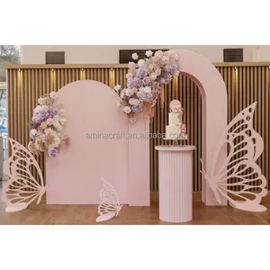 Luxus andere Hochzeits dekoration Acryl Hochzeit Event Stage Decor Arch Hintergrund Design zum Verkauf