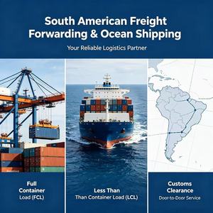 Soluzione di Trasporto per <span class=keywords><strong>Sud</strong></span> America, Brasile, Colombia, <span class=keywords><strong>Argentina</strong></span> con FCL, LCL, 20GP, 40HQ e Supporto Logistico Internazionale - Product Image 1