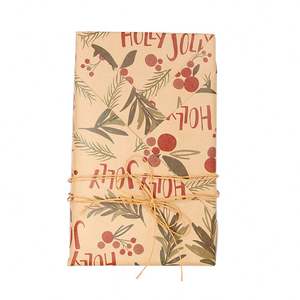 Wholesale 80gsm Christmas Kraft <b>Paper</b> 43*300cm Gift Luxury Custom Packaging <b>Wrapping</b> <b>Paper</b> <b>Roll</b> - Product Image 6