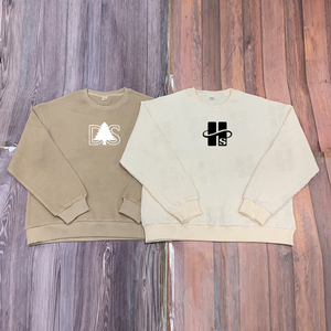 Camiseta de Manga Larga con Cuello Redondo y Patrón Waffle, Tejido Waffle, Color Sólido, Personalizada con Bordado OEM - Product Image 4