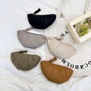 Nouvelle conception, sac à main en forme de croissant miniature personnalisé en usine, texture simple, sac à main tendance, porte-monnaie, sac pour femme - Product Image 2