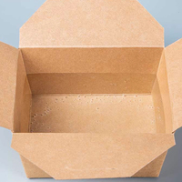 Emballage alimentaire jetable, recyclable, écologique, en carton rigide, carré, pour la restauration rapide, les collations, la poulet frit, les sushis, les bento, à emporter, résistant à l'huile