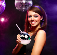Verres à cocktail boule disco scintillants 12 oz, effet miroir brillant, gobelets amusants pour anniversaire, fête du Nouvel An