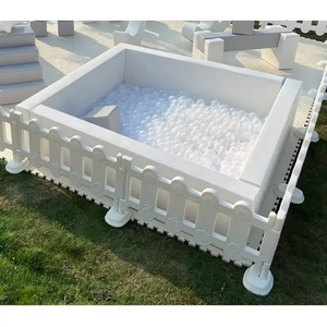 Aire de jeux intérieure mobile <span class=keywords><strong>pour</strong></span> enfants, équipement de jeu souple blanc et rose, piscine à balles au sol, ensembles de jeux souples <span class=keywords><strong>pour</strong></span> tout-petits, location <span class=keywords><strong>pour</strong></span> fêtes d'enfants - Product Image 1
