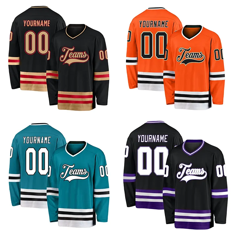 Sublimado Hockey sobre hielo Jerseys personalizados Reversible camisetas de Hockey