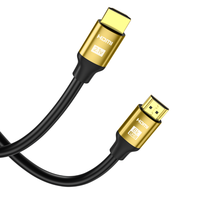 Câble HDMI HD mâle à mâle 8K 60hzhdmi câble or PVC moniteur OPP sac Stock HDTV moniteur Pc ordinateur nu cuivre tresse 50 pièces YL-H030