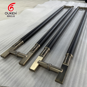 304 thép không gỉ mô hình thẳng màu vàng đồng dài xử lý sang trọng tùy chỉnh khách sạn hiện đại trang trí biệt thự bên ngoài cửa xử lý - Product Image 4