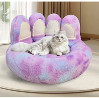 2026 Neues Hundebett Plüsch-Stoff Bärenpfoten-Katzennest-Design Kaninchenfell Warm im Winter